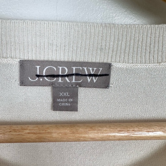 J. Crew Shrunken TENCEL lyocell-blend T-shirt Size XXL BX481 Mountain White NEW - Picture 5 of 9